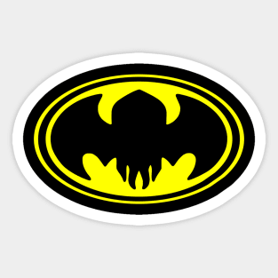 Cthulhu Bat God - Yellow. Sticker